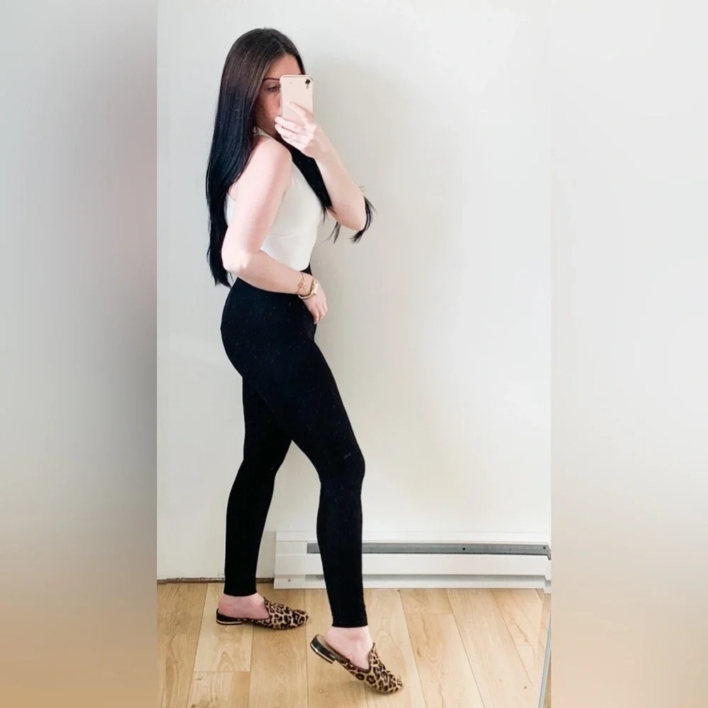 MaxMara Leisure Black Long Ribbed Cardigan Legging Set small